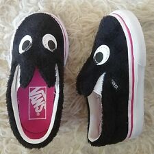 Vans Black Fuzzy Monster Slip-On Shoes Children's Baby 5.5