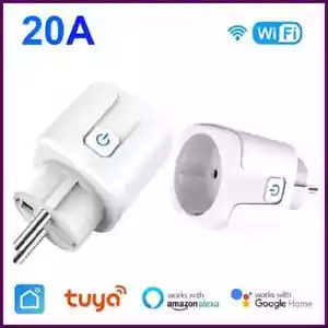 Tuya Smart Socket EU 20A WiFi Plug - Remote Control with Alexa & Google Assistan - Picture 1 of 8