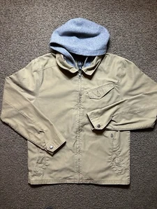 Volcom Bashi Hooded Jacket Large Khaki/Tan Work Wear Style Skate Surf Snowboard - Picture 1 of 12