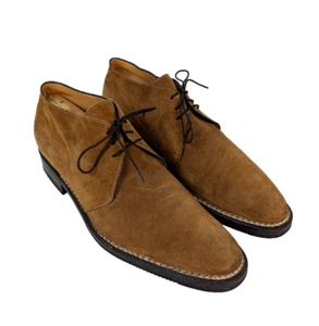 SUTOR MANTELLASSI Chukka Ankle Boots Tan Brown Suede Sz 12 M Men's Italy - Picture 1 of 8