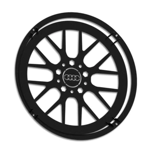 Speaker cover HANDMADE custom YOUR wheel disc pattern Protective sub mesh AUDI - Picture 1 of 7