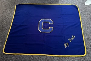 Vintage Whiting Co. Stadium University Wool Blanket "C" Blue Yellow UCLA Bruins - Picture 1 of 13