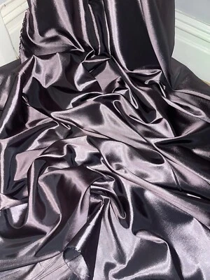 1 METER TWO TONE GREY/LILAC PREMIUM CRISP FEEL TAFFETA BRIDAL FABRIC 58” WIDE - Image 1 of 4