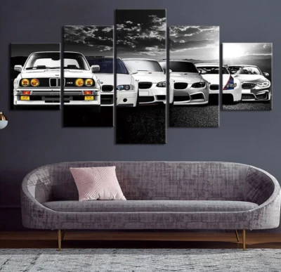 BMW Evolution Serie 5 piezas lienzo arte de pared decoración del hogar Foto 1 de 4