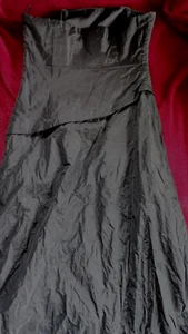 Abendkleid Cocktailkleid Abschlussball Gr. 36 C&A Crash-Optik ärmellos schwarz - Bild 1 von 2
