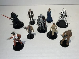 Disney Store Star Wars The Force Awakens Deluxe 9 Figure Set Cake Toppers Lot 4” - Picture 1 of 16