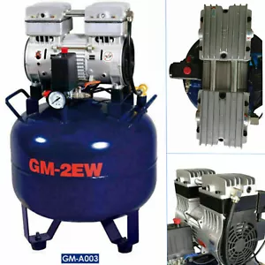 Compressore Aria Medico Odontoiatrico Portatile 32L Serbatoio Senza Olio Silenzioso 110V 850W Nuovo - Foto 1 di 10