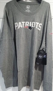 T-shirt uomo manica lunga New England Patriots NFL grigia Fieldhouse taglia 3XL - Foto 1 di 1