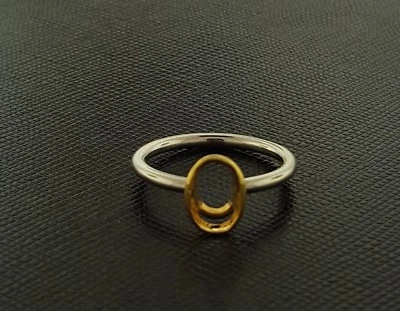 Semi-Mount Bezel Set Platinum Fits Oval 18K Yellow Gold - Image 1 of 4