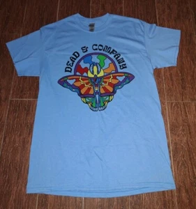 Dead and Company 2021 Tour Blue T-shirt with Cities Adult Unisex Size Medium - Picture 1 of 8
