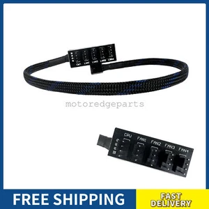 40cm 1 to 5 4-Pin PWM Fan CPU HUB Splitter PC Case Cooler Power Cable Adapter US - Picture 1 of 10