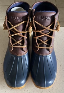 Sperry Girls Saltwater Duck Boot Navy Blue Size 9.5M Free Shipping - Picture 1 of 10