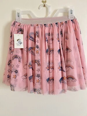 Falda Tucker + Tate Niños 7 Estrella Arco Iris Rosa Piel Melocotón Malla Cintura Elástica Informal Foto 1 de 4