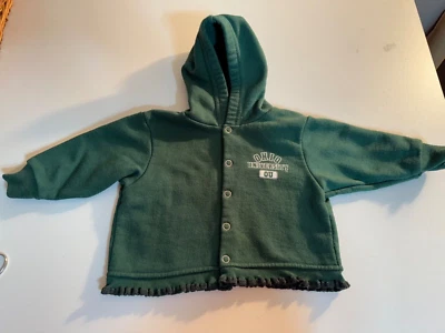Ohio University Infant Girls Green Zipper Hooded Sweatshirt Size 6-9 months - Image 1 of 4