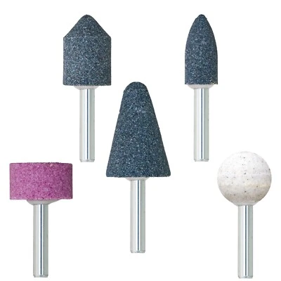 GEKO Schleifkörper Schleifstifte Satz 5 tlg 6mm Polieraufsätze Geradeschleifer Körper