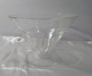 Compote Bowl /Footed Vase Hand Blown Trumpet Art Glass MCM 6.5" x 9.5" - Picture 1 of 9