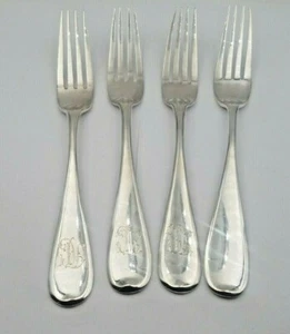 4 klassische Stil Muster russische 84 Silber Tafelgabeln 8 1/8" von 1875 #7030 - Bild 1 von 9