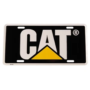 Caterpillar CAT Logo Heavy Equipment 3D Embossed Metal License Plate - Bild 1 von 3