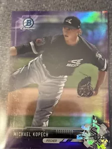 2017 Bowman Chrome #BCP-235 Purple Refractor Michael Kopech RC 149/250 - Picture 1 of 2