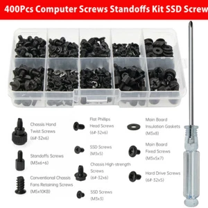 400Pcs Computer Screws Standoffs Kit SSD Screw for Universal Motherboard PC 2022 - Bild 1 von 6