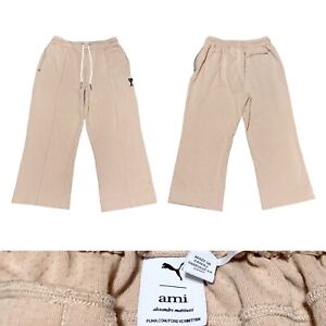 PUMA X AMI Wide Cropped Pants Women’s size Large in Light Pink