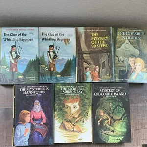 Nancy Drew Books Vintage Hardcover Mystery Yellow Spine 1964-1968 Lot of 7 - Picture 1 of 22