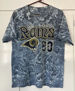 ST LOUIS RAMS ISACC BRUCE 80 SHIRT 2000 TIE DYE NFL FOOTBALL NFLP PLAYER VTG Y2K - Picture 1 of 7