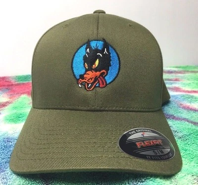 Grateful Dead Wolf Embroidered Flexfit Ball Cap Black, Navy or Olive S/M L/XL 2X