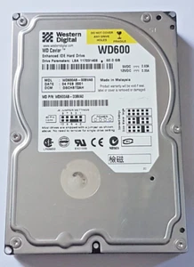 60 GB IDE Western Digital WD600AB-00BVA0 P-ATA 5400RPM 2MB HDD 3.5" Hard Drive - Picture 1 of 1