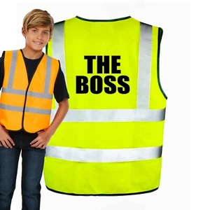 THE BOSS Gilet Hi Vis per la sicurezza dei bambini - Regalo perfetto per i bambini - Foto 1 di 4