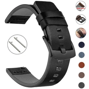 20/22mm Leder Armband für Samsung Galaxy Watch FE 7 6 5 4 Pro Classic 40mm-47mm - Bild 1 von 22