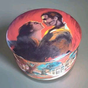 1991 GONE WITH THE WIND "The Burning Of Atlanta" Ceramic Music Box Vintage #566B - Picture 1 of 10