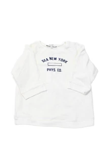 Sea Girls Crewneck Long Sleeves Graphic Sweatshirt White Size 10Y - Picture 1 of 4