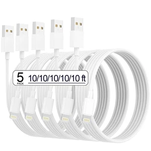 iPhone Ladegerät [Apple MFi zertifiziert] 5er-Pack 10 Fuß langes Lightning-Kabel schnelle Cha... - Bild 1 von 7