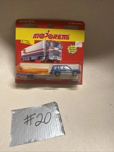 Vintage Majorette#320 Sedan & Glider on Trailer: Diecast Collectible Toy Car - Picture 1 of 11