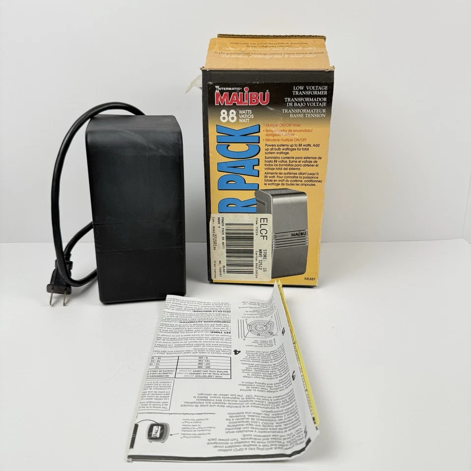 Malibu Intermatic Low Voltage Landscape Lighting Timer Transformer ML88T Tested - Image 1 of 4