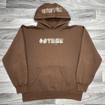 Vintage Volcom Stone Logo Hoodie Mens XL Mocha Brown Skate Pullover 90s RARE - Image 1 of 4