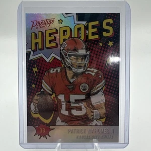 Patrick Mahomes MINT SILVER HOLO HEROES REFRACTOR PANINI PRESTIGE INSERT CARD - Picture 1 of 2