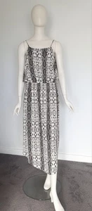 Witchery Size 14 Shades Of Brown Snakeskin Print Sleeveless Blouson Midi Dress - Picture 1 of 11