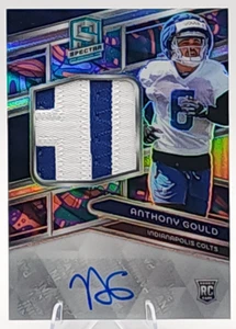 Anthony Gould /5 2024 Panini Spectra Rookie RC Auto RPA Psychedelic Prizm Colts - Picture 1 of 4