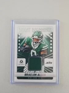 2025 Panini Luminance Braelon Allen Bright Beginnings Patch NY Jets - Bild 1 von 2
