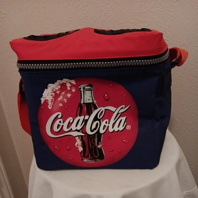 Bolso refrigerador suave Coca Cola con cremallera con correa bolsa de almuerzo Foto 1 de 4