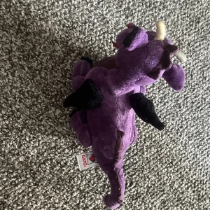 Webkinz Emperor Dragon Plush Stuffed Toy Purple Black HM178 No Code Ganz 8 Inch - Picture 1 of 7