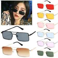 Retro Small Rectangle Classic Womens Sunglasses Goggles UV400 Shades Sun Glasses