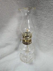 New Old Stock Clear Art Deco Style Handheld Glass Lamp Oil/Kerosene w/Glass Top - Picture 1 of 3