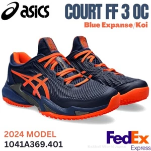 Asics Tennis Shoes COURT FF 3 OC Blue Expanse/Koi 1041A369 401 Omni Clay 2024 - Picture 1 of 10