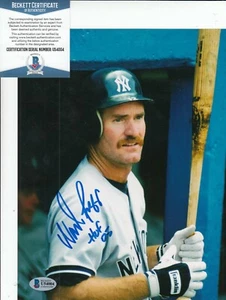 Wade Boggs signiert (New York Yankees) Baseball 8 x 10 Foto Beckett Bas U54004 - Bild 1 von 1