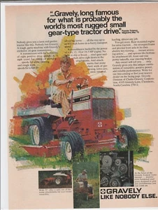 Original 1976 Gravely Riding Mower Magazine Ad "Long Famous" - Picture 1 of 1