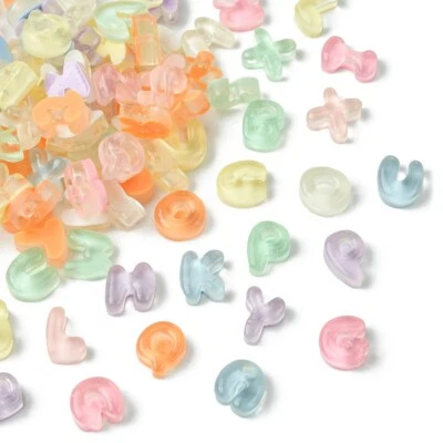 100 cabujones de resina con letras transparentes alfabeto para hágalo usted mismo joyería artesanía teléfono arte decoración Foto 1 de 4