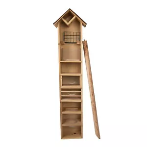 Futtersäule XXXL Vogel Futter-Station Spender Holz Haus Garten B-Ware Nisthilfe - Bild 1 von 8